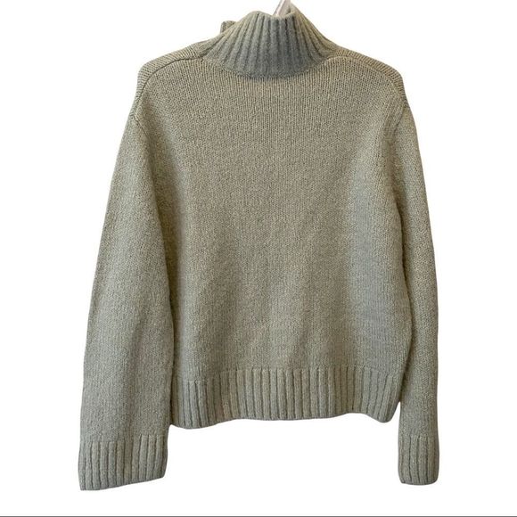 H&M oversized sea foam green long sleeve acrylic/alpaca wool sweater size xs EUC - Picture 6 of 6